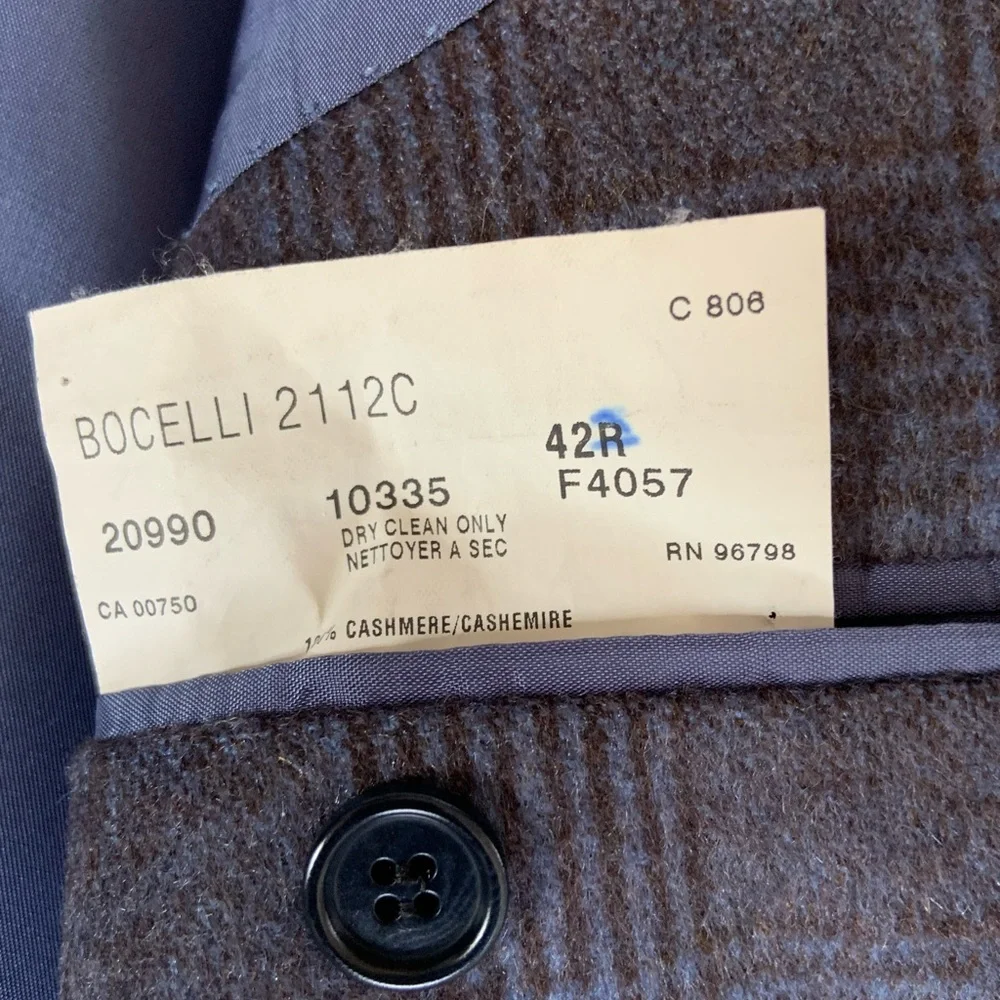 Bespoke Luca diMarco Blue Plaid Sports Coat